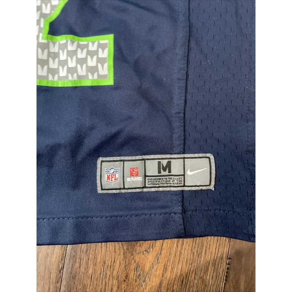 Nike Seattle Seahawks 12 Fan Football Jersey Shirt Kids Size 5-6 Blue V-Neck